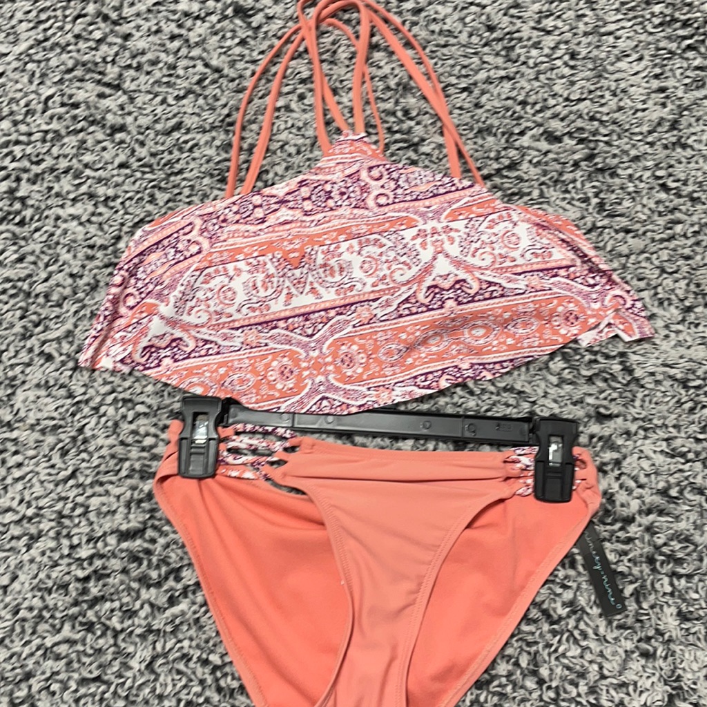 Peach Patterned Bikini